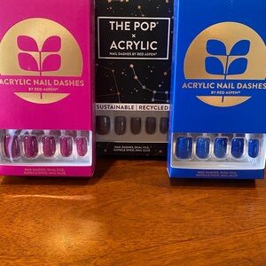 Acrylic Nail Dashes, 3 sets. Brand new in boxes.